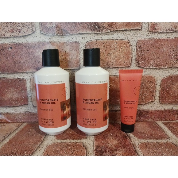 Crabtree &‎ Evelyn Cult Collection Pomegranate Argan Oil Shower Gel & Hand Cream - Picture 1 of 2